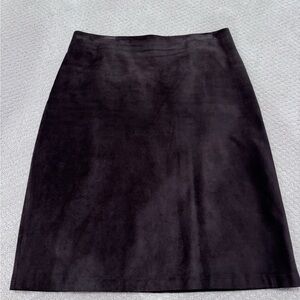 Chocolate brown suede skirt - s10